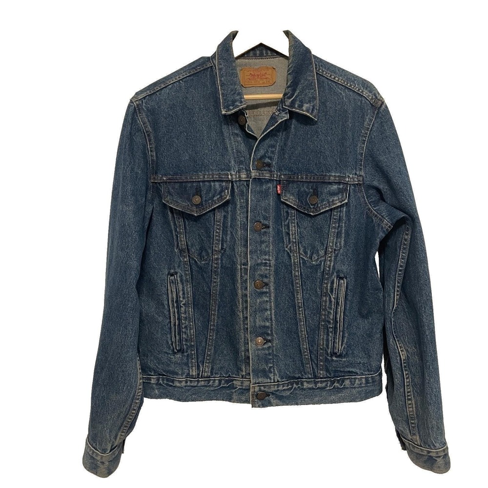 Vtg Levi's 71506 Type III Trucker Denim Jckt Men's 44L Brown Patch USA Big &Tall - Picture 4 of 10